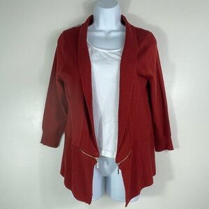 Philosophy Cardigan with Zipper Accents
